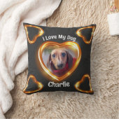 犬のペットハートが大好白熱［赤熱］光を放つき クッション (ブランケット)