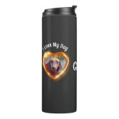 犬のペットハートが大好白熱［赤熱］光を放つき タンブラー (回転左)