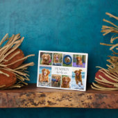 犬のペット写真コラージュ フォトプラーク (側面)