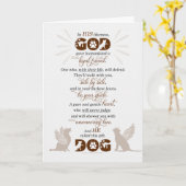 犬のペット悔やみや弔慰忠実な友人の神の贈り物 カード (黄色い花)