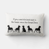 犬のペット最高のの家の中の偉大なダンなユーモアの座席 ランバークッション (裏面)
