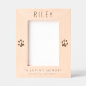 犬のペット記念写真 レーザー彫刻フレーム (正面)