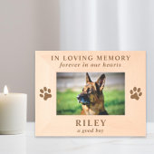 犬のペット記念写真 レーザー彫刻フレーム