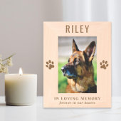 犬のペット記念写真 レーザー彫刻フレーム