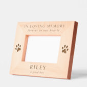 犬のペット記念写真 レーザー彫刻フレーム (左)