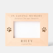 犬のペット記念写真 レーザー彫刻フレーム (正面)