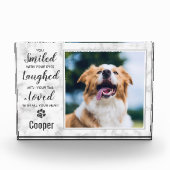 犬のペット記念碑 フォトブロック (正面)