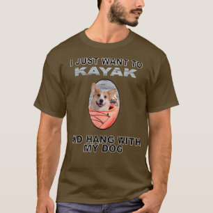 犬のペムクつるクウェルシュコーギーをカヤックしたい Tシャツ