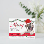 犬のホリデーカード – 犬のクリスマスカードから ポストカード (スタンド正面)