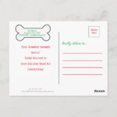 犬のホリデーカード – 犬のクリスマスカードから ポストカード (裏面)