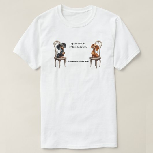 犬のボウリングシャツ Tシャツ (デザイン正面)