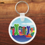 犬のボーンシティ キーホルダー (正面)