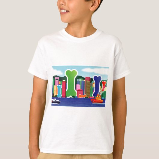 犬のボーンシティ Tシャツ (正面)