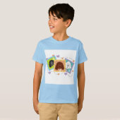 犬のポートレートのTシャツおよびギフト Tシャツ (正面フル)