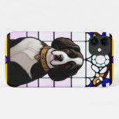 犬のポートレートを使ったステンドグラス Case-Mate iPhoneケース (裏面(横))