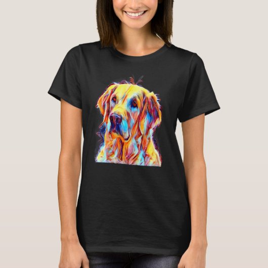 犬のポートレートフォトフィルタードッグ Tシャツ (正面)