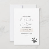 犬のポートレートブラック&ホワイト日付カードを保存 (裏面)