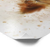 犬のポートレートペットアート抽象芸術ヴィンテージ水彩 フォトプリント            (角)