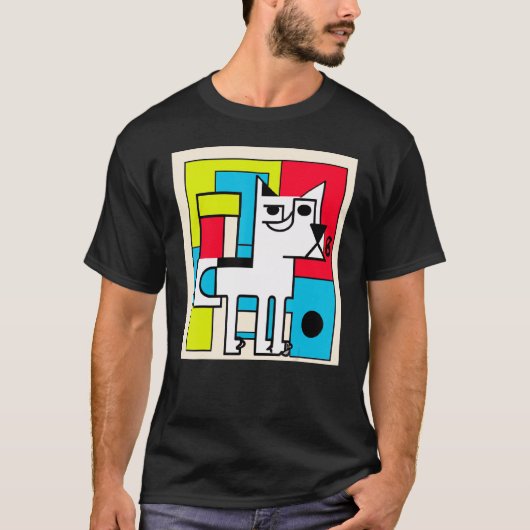 犬のポートレート犬のデジタル子犬の犬 Tシャツ (正面)