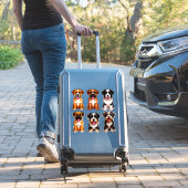 犬のポートレート種々の品種の詳細な芸術 シール (スーツケースインサイチュ)