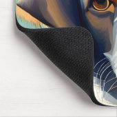 犬のポートレート絵画スケッチ マウスパッド (コーナー)