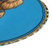 犬のポートレート華美フレーム カッティングボード (角)