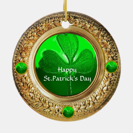 犬のポートレート/アイリッシュグレイハウンド金ゴールド写真テンプレート セラミックオーナメント (裏面)