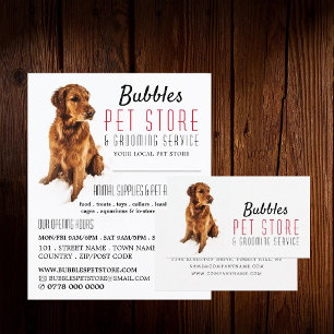 犬のポートレート、ペットストア&トリマー 名刺