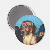 犬のポートレート マグネット (正面/裏面)