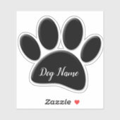 犬のポープリントとカスタム犬の名前 シール (シート)