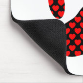 犬のポープリントとハート マウスパッド (コーナー)