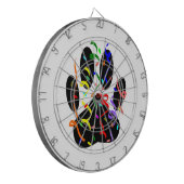 犬のポープリントと紙吹雪とストリーマー ダーツボード (正面左)