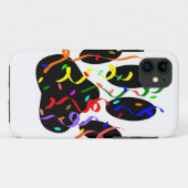 犬のポープリントと紙吹雪とストリーマー Case-Mate iPhoneケース (裏面(横))