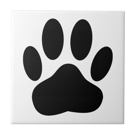 犬のポープリントの白い背景 タイル (正面)