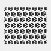 犬のポープリント フリースブランケット (正面(横))