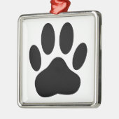 犬のポープリント メタルオーナメント (左)