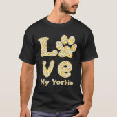犬のポー私のヨークシャーテリアヨークシャーテリアードッグママD Tシャツ (正面)