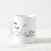 犬のマグのための親指 コーヒーマグカップ (正面左)
