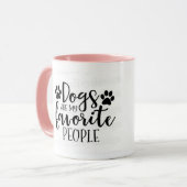 犬のマグカップを持つ女の子 マグカップ (正面左)