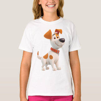 犬のマスコット – かわいいキャラクターの子犬 キッズ Tシャツ