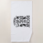 犬のママとアントの人生を満喫中 ビーチタオル (正面)