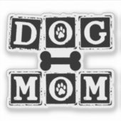 犬のママのシール、犬のシール、犬のママ シール (正面)