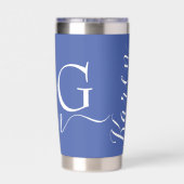 犬のママのパウパーソナライズされたプリント 保温保冷タンブラー (背面)