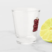 犬のママのロゴ ショットグラス (左)