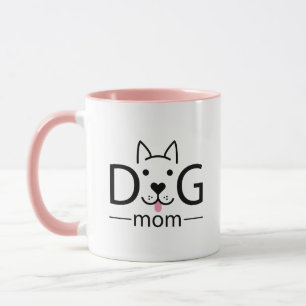 犬のママのロゴ マグカップ