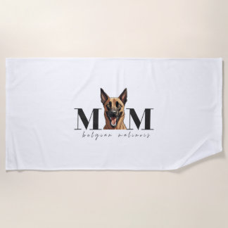 犬のママMALINOISクラシックのTシャツ ビーチタオル
