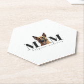 犬のママMALINOISクラシックのTシャツ ペーパーコースター (アングル)