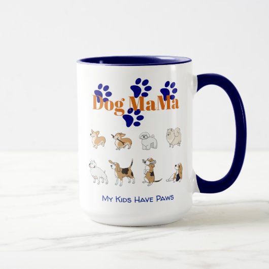 犬のママVibes Mug – 私の子供たちは手を持っているので！ マグカップ (右)