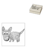 犬のミイライラストレーションアートスタンプ ラバースタンプ (押印)