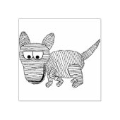 犬のミイライラストレーションアートスタンプ ラバースタンプ (インプリント)